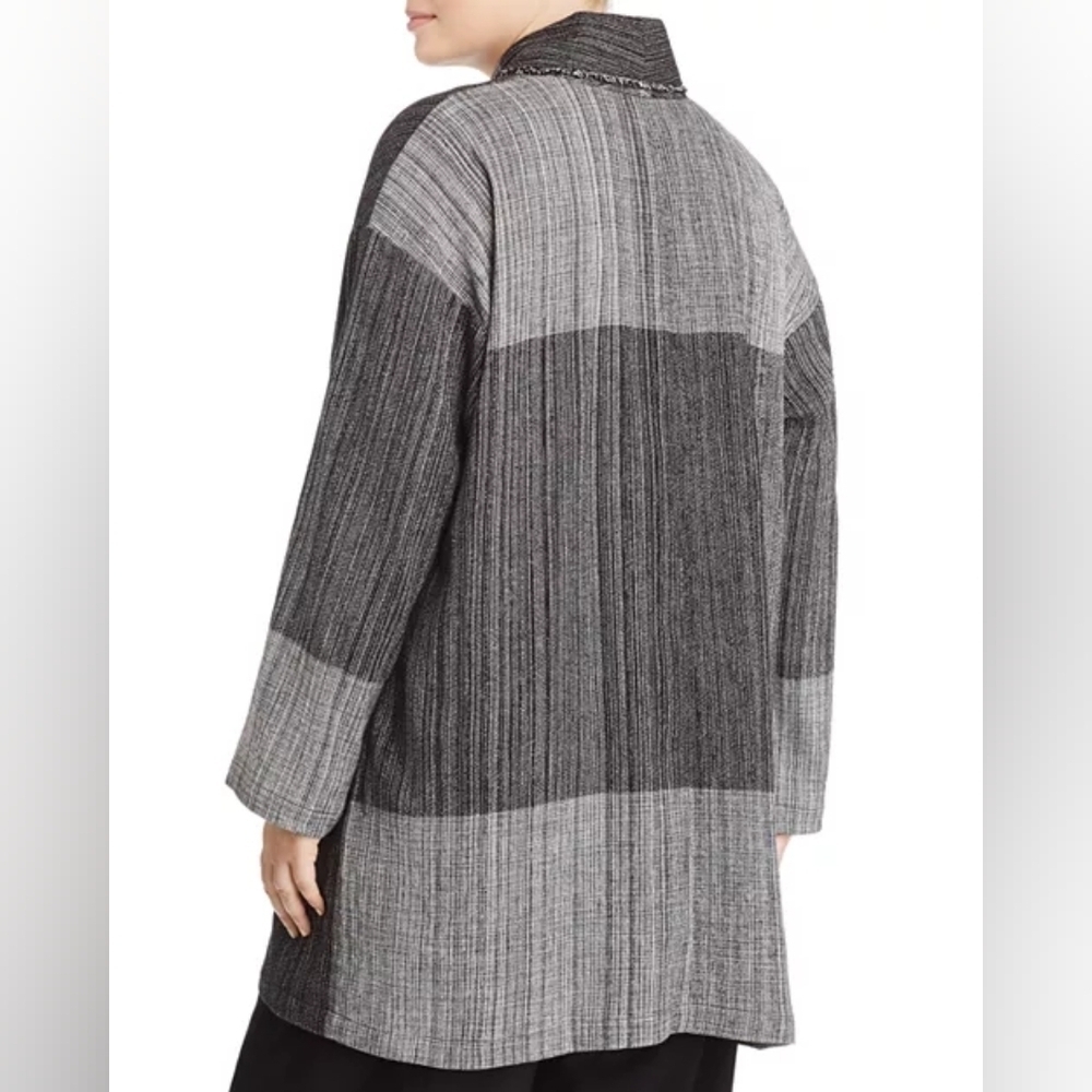 Eileen Fisher Hazy Blocks Organic Cotton Jacket - Picture 4 of 8